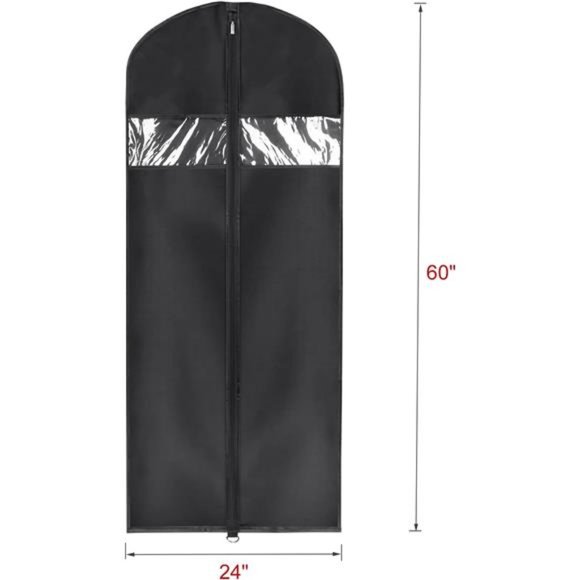 Garment Bag 60inch Lightweight SuitBags for Closet Storage,Hanging Clothes Cover - Picture 2 of 7